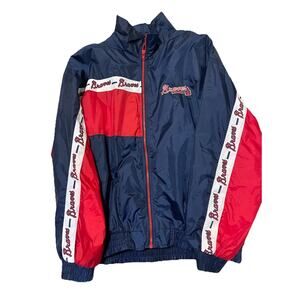 VTG Atlanta Braves Windbreaker Fans Gear Embroidered MLB L
